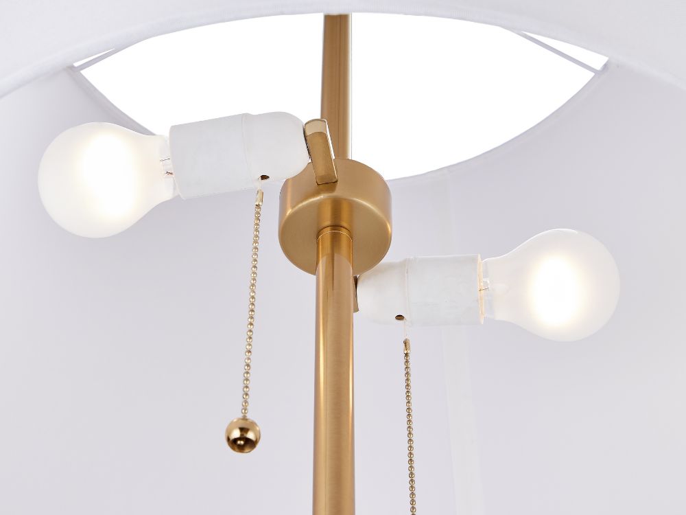 Yura Hand-Brushed Metal Floor Lamp