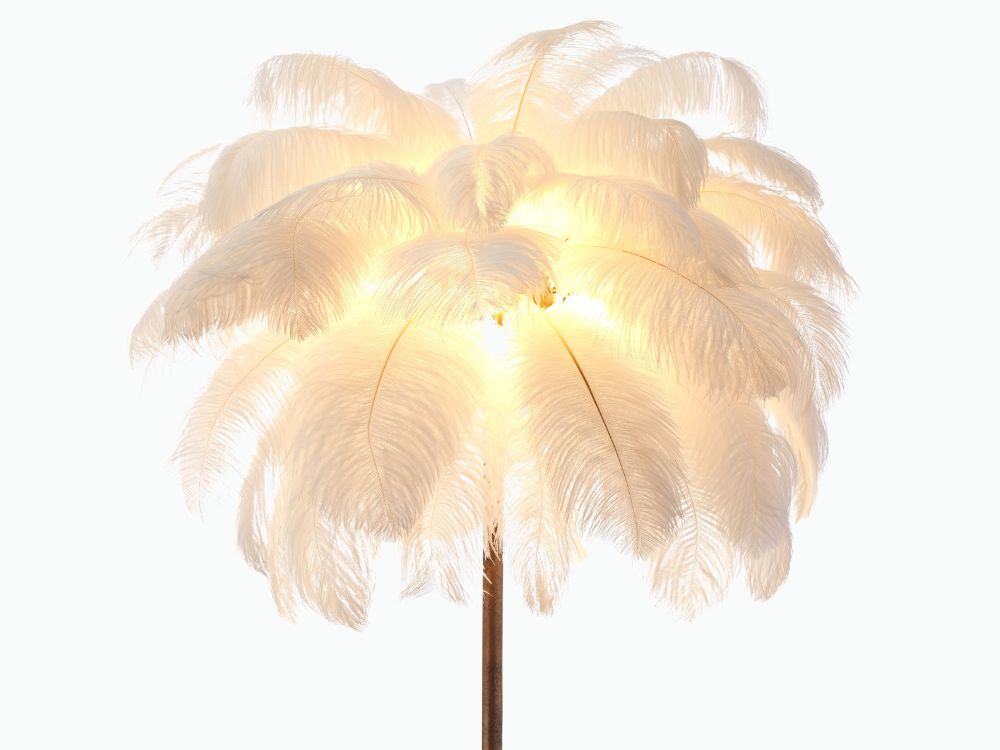 Dion Ostrich Feather Floor Lamp
