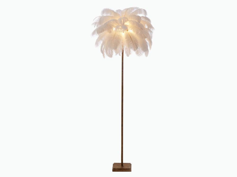 Dion Ostrich Feather Floor Lamp