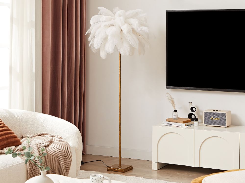 Dion Ostrich Feather Floor Lamp