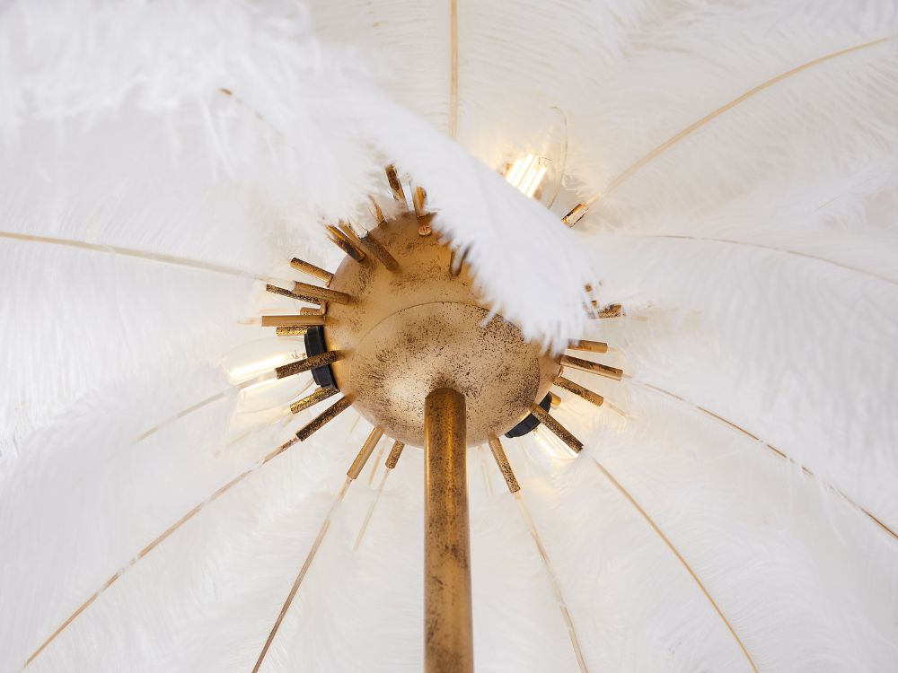 Dion Ostrich Feather Floor Lamp
