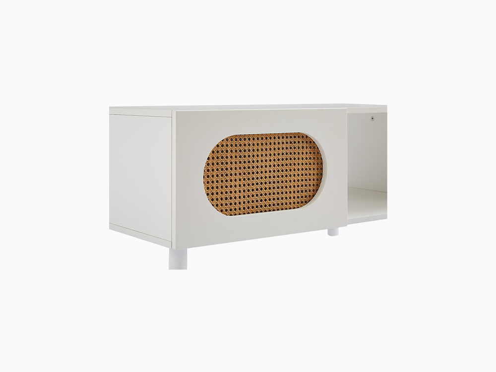 Kona White Rattan Coffee Table